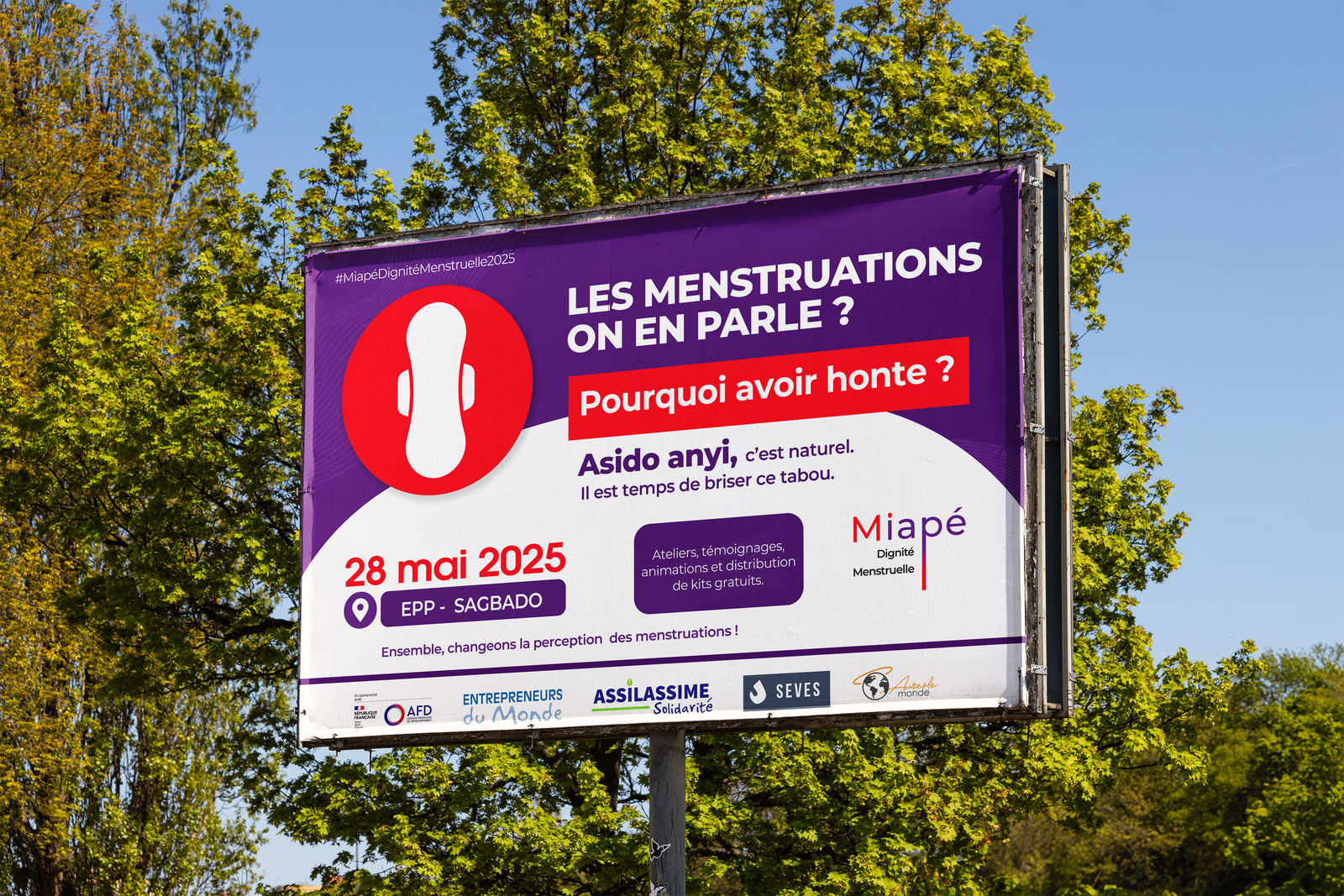 Réalisation de Miapé Dignité Menstruelle